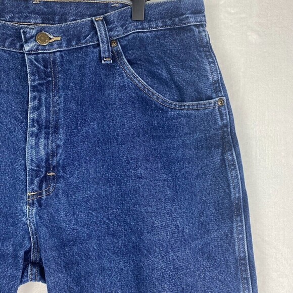 Wrangler Jeans Mens Size 36 Blue Jeans Casual Straight Leg Pockets Pants - Picture 7 of 11